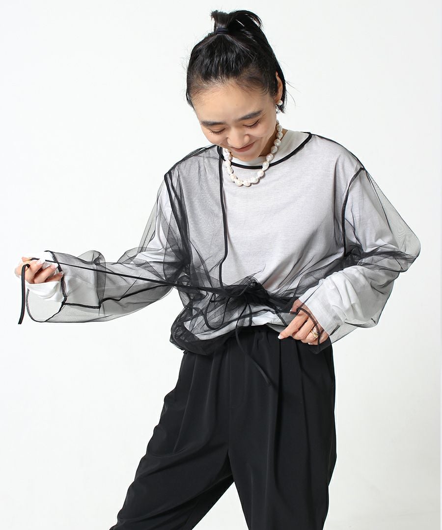 【COUDRE】　チュールT　CD146　WHITE - WH　白　金子綾 Spring/Summer New Arrivals & Classics] Aya Kaneko introduces