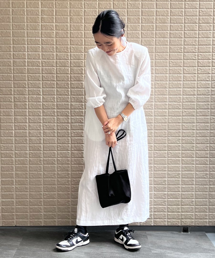 ロングハンドルトート ブラック