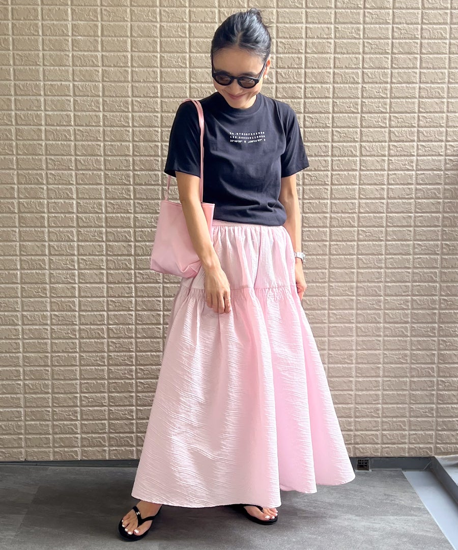 ロングハンドルトート ピンク